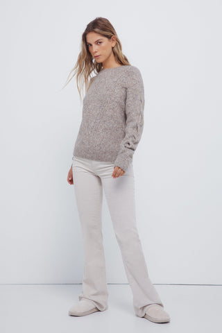Round Neck Sweatshirt with Braided Detail
