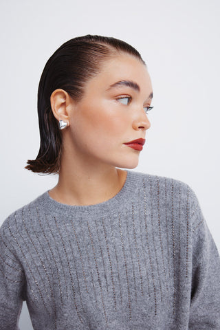 Sudadera Cuello Redondo Detalle Tachuelas