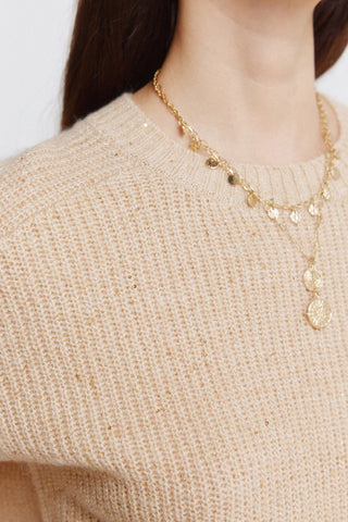 Sudadera Cuello Redondo con Detalle Lentejuelas