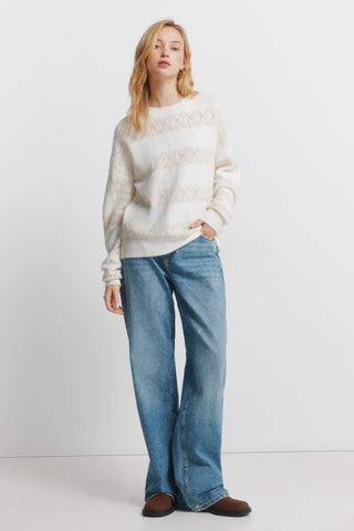 Sudadera Cuello Redondo de Canalé