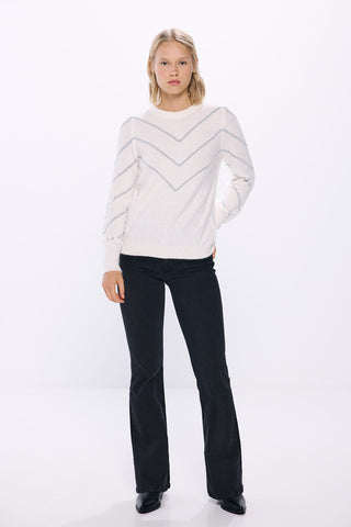 Sudadera Cuello Redondo con Lúrex