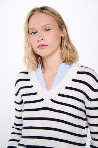 Sudadera Combinada Cuello V