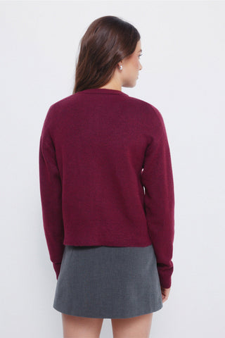 Cárdigan Cuello Redondo con Detalle Botones