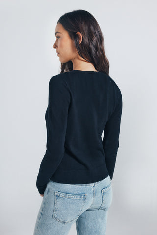 Cárdigan Cuello Redondo con Detalle Botones