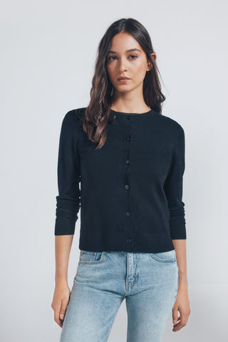 Cárdigan Cuello Redondo con Detalle Botones