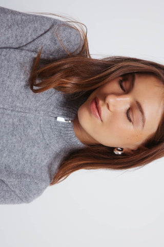 Cárdigan Cuello Alto con Cremallera