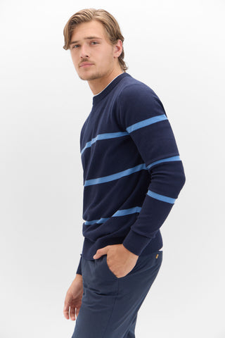 Sudadera Cuello Redondo de Rayas