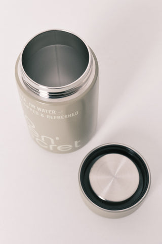 Small Metallic Bottle with Logo