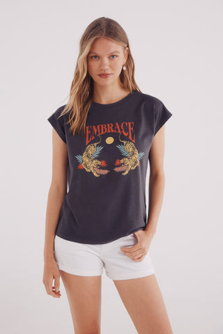 Camiseta Manga Corta con Gráfico