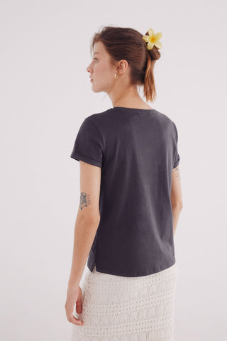 Camiseta Manga Corta con Gráfico Flor