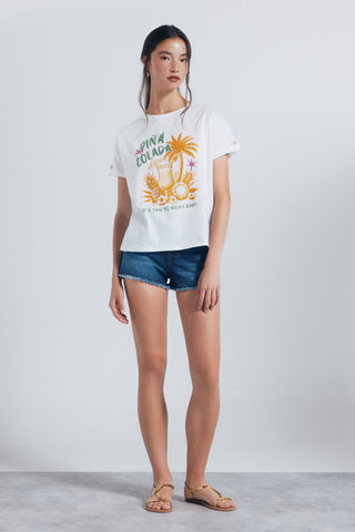 Camiseta Manga Corta con Gráfico