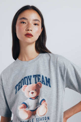 Camiseta Manga Corta con Gráfico Teddy Team