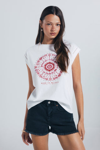 Camiseta Manga Corta con Gráfico