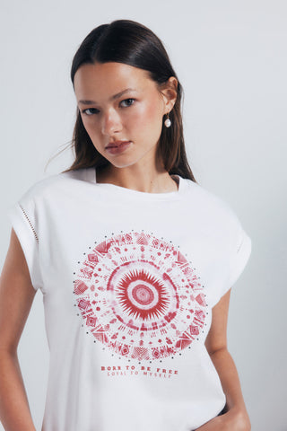 Camiseta Manga Corta con Gráfico