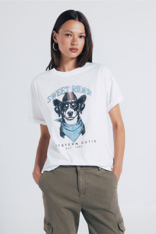 Camiseta Manga Corta con Gráfico Sweet Rider