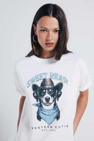 Camiseta Manga Corta con Gráfico Sweet Rider