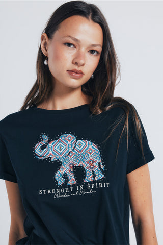 Camiseta Manga Corta con Gráfico