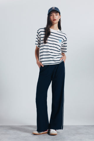 Camiseta Manga Corta con Gráfico Estampado Rayas