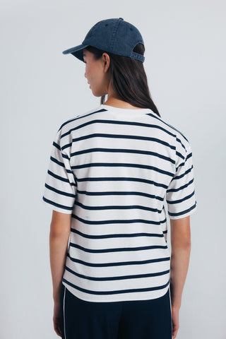 Camiseta Manga Corta con Gráfico Estampado Rayas