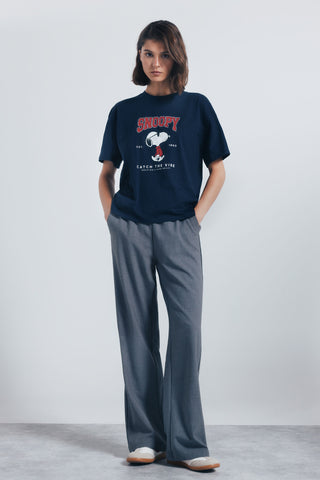 Camiseta Manga Corta con Gráfico Snoopy
