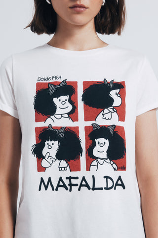 Camiseta Manga Corta con Gráfico Mafalda