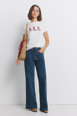 Camiseta Manga Corta con Gráfico Botas