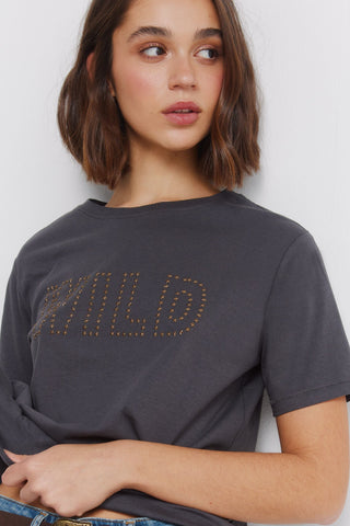 Camiseta Manga Corta con Gráfico Wild