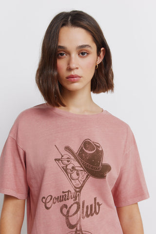 Camiseta Manga Corta con Gráfico Country Club