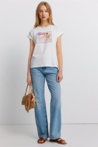 Vespa Stamps Print S/S T-Shirt.