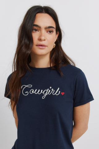 Cowgirl Corduroy Print S/S T-Shirt.