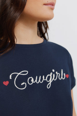 Cowgirl Corduroy Print S/S T-Shirt.