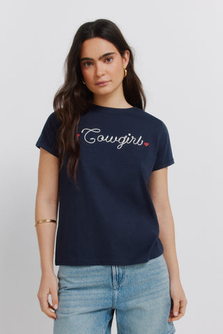 Cowgirl Corduroy Print S/S T-Shirt.
