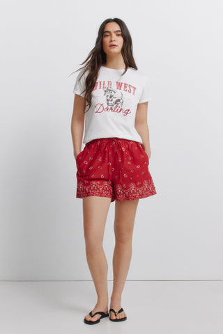 Cowgirl Corduroy Print S/S T-Shirt.