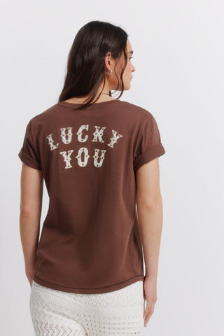Lucky You Print S/S T-Shirt.