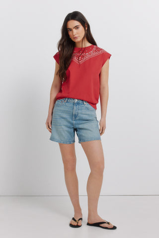 Bandana Collar T-Shirt.