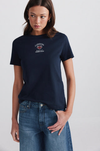 Frqs. Camiseta Corazon Uk Strass.
