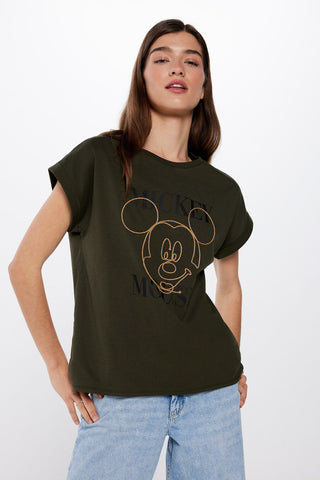 Camiseta Manga Corta con Gráfico Mickey Mouse