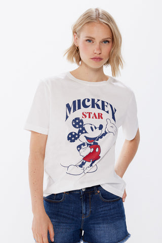 Camiseta Manga Corta Gráfica "Mickey Mouse"