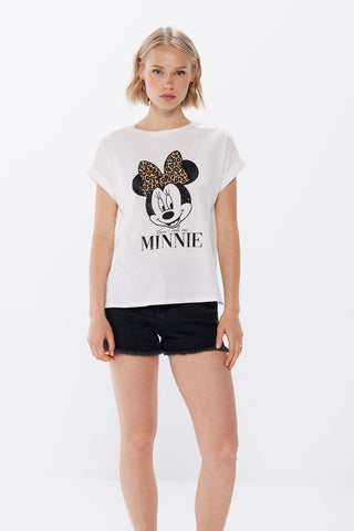 Camiseta Manga Corta con Gráfico "Minnie"