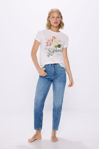Camiseta Manga Corta con Gráfico