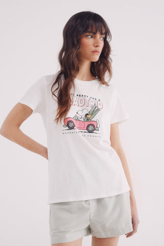 Camiseta Manga Corta con Gráfico