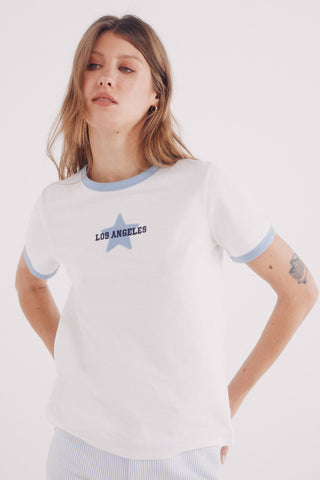 Camiseta Manga Corta con Gráfico "Los Angeles"