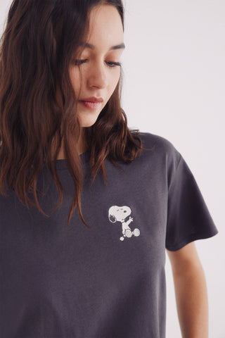Camiseta Manga Corta con Gráfico Snoopy