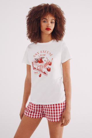 Camiseta Manga Corta con Gráfico