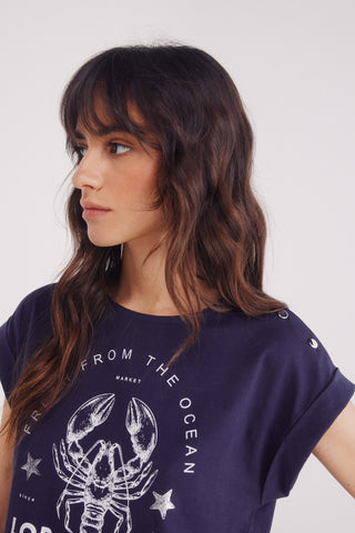 Camiseta Manga Corta con Gráfico