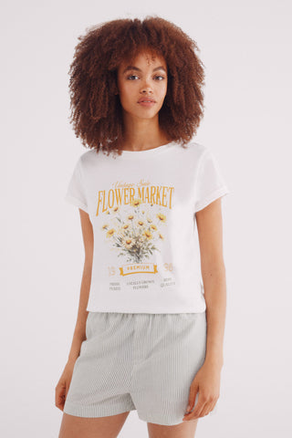 Camiseta Manga Corta con Gráfico