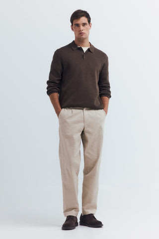 Sudadera Cuello Polo con Botones