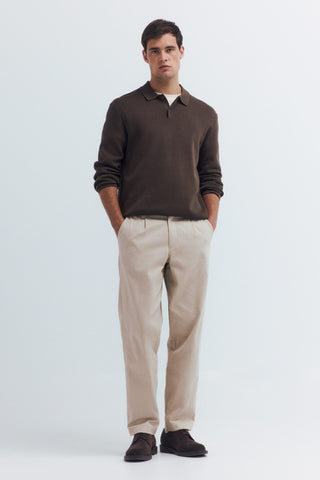 Sudadera Cuello Polo con Botones