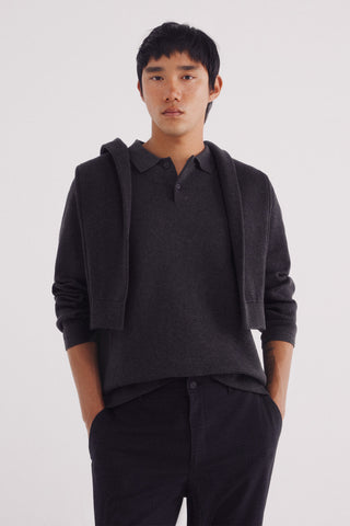 Sudadera Cuello Polo con Botones