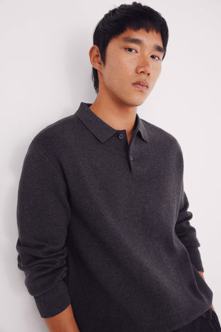 Sudadera Cuello Polo con Botones